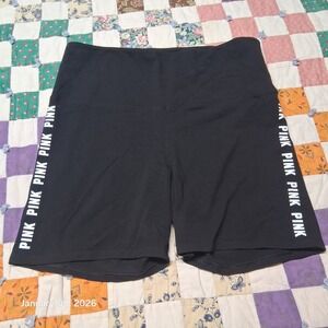 PINK by Victoria Secret Athletic Shorts Womens Size XL Black Logo on Sides